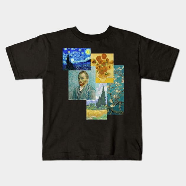 Van Gogh art Kids T-Shirt by Guccilikesavocado